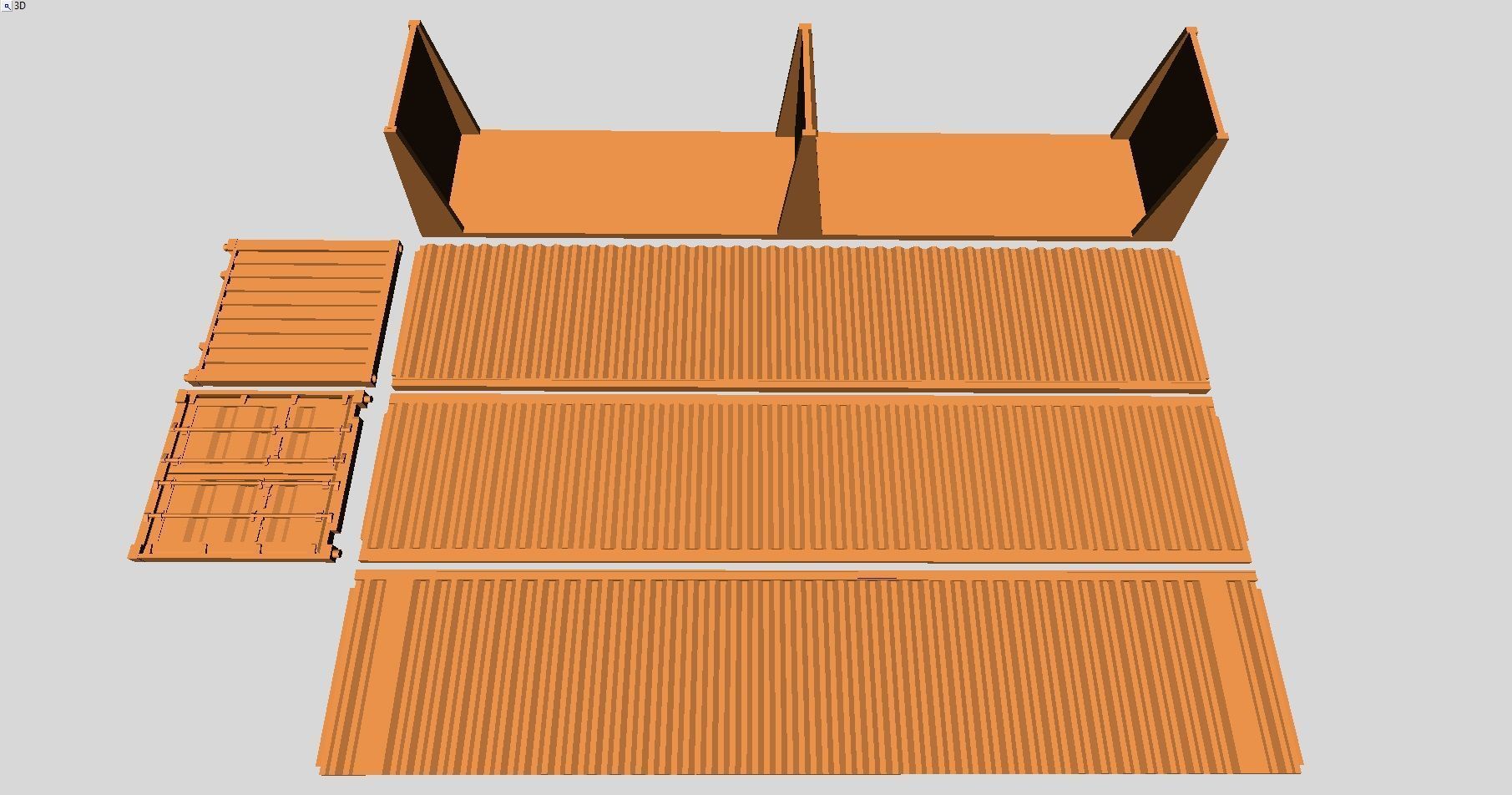 Printable Shipping Containers for H0 Scale Railroad Miniature 3D print model_12