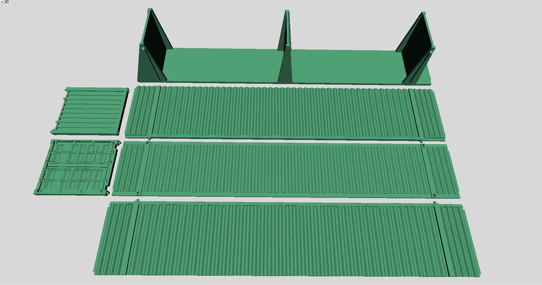 Printable Shipping Containers for H0 Scale Railroad Miniature 3D print model_16