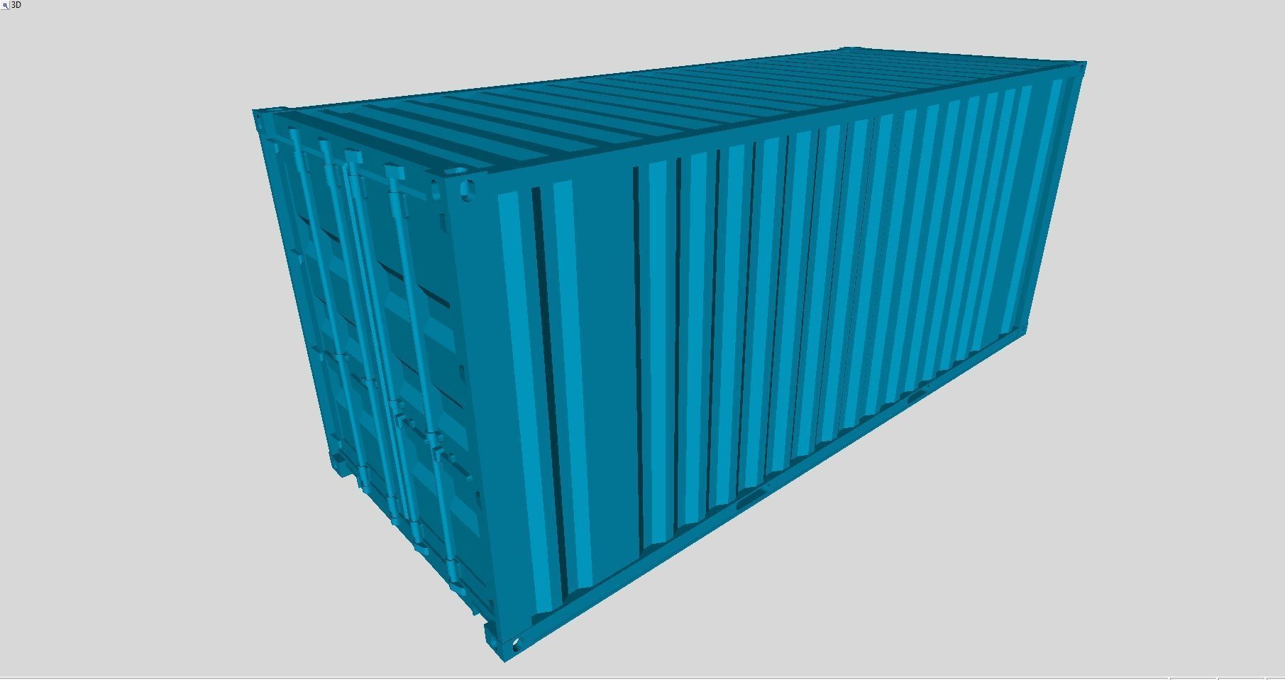 Printable Shipping Containers for H0 Scale Railroad Miniature 3D print model_7