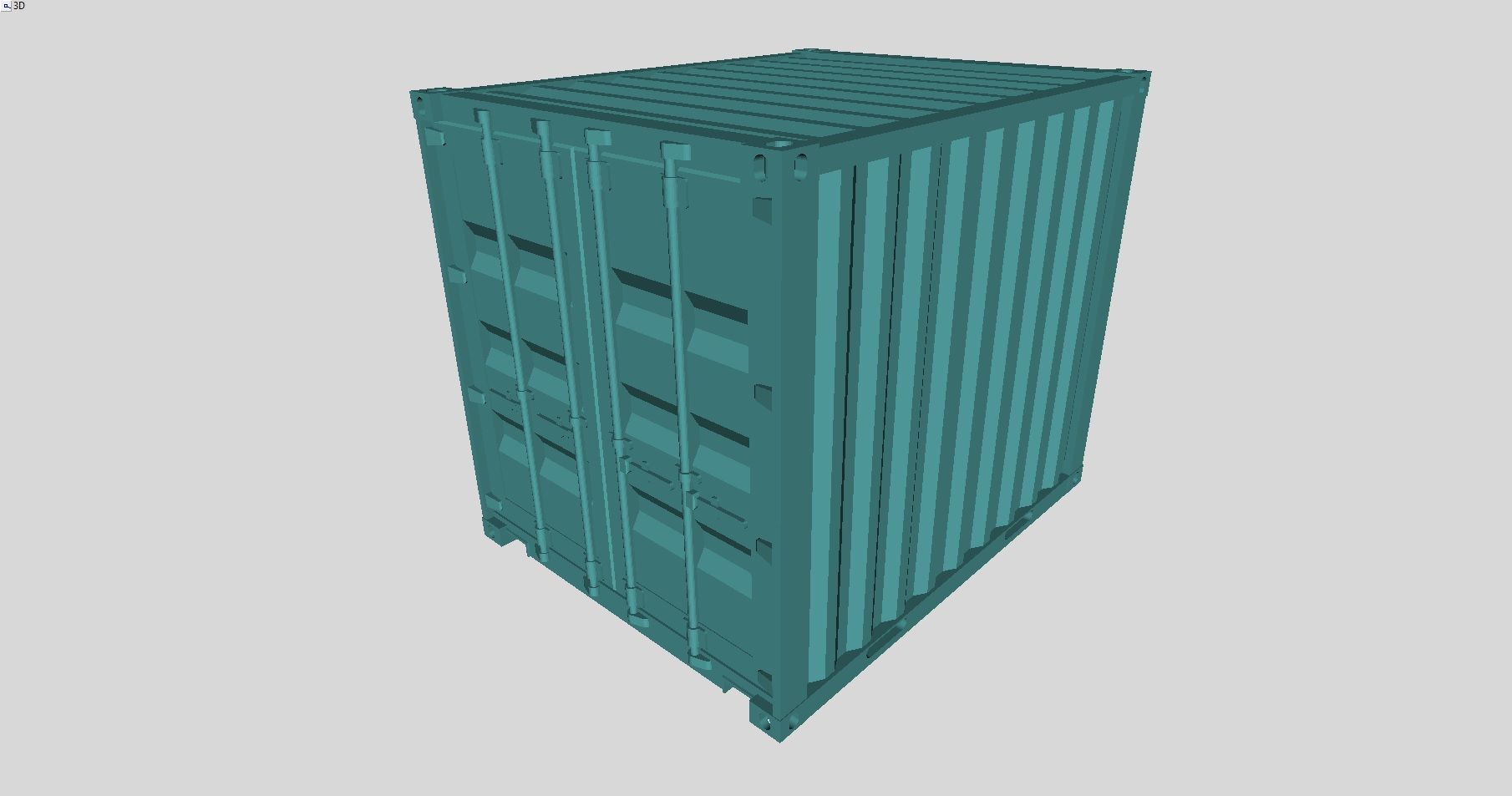 Printable Shipping Containers for H0 Scale Railroad Miniature 3D print model_3