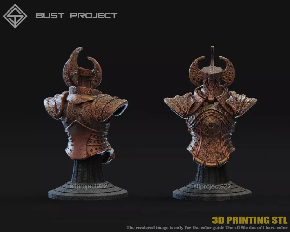 Crucible Knight Bust 3D print model_0