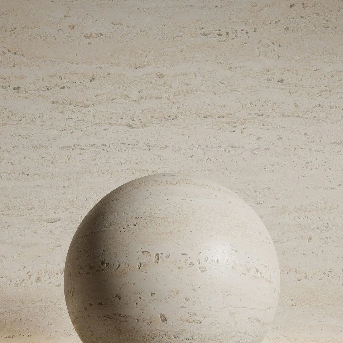 Stone Material Travertine Pbr Seamless 3D model_1