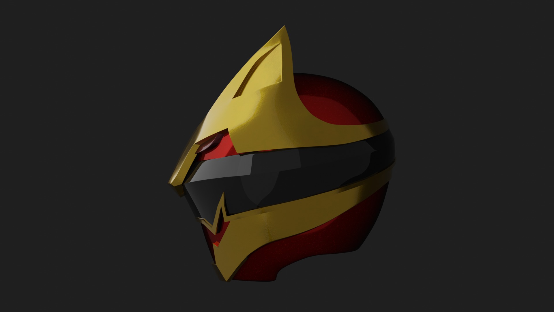Gozyu Wolf Helmet V2 - Gozyuger 3D model_4