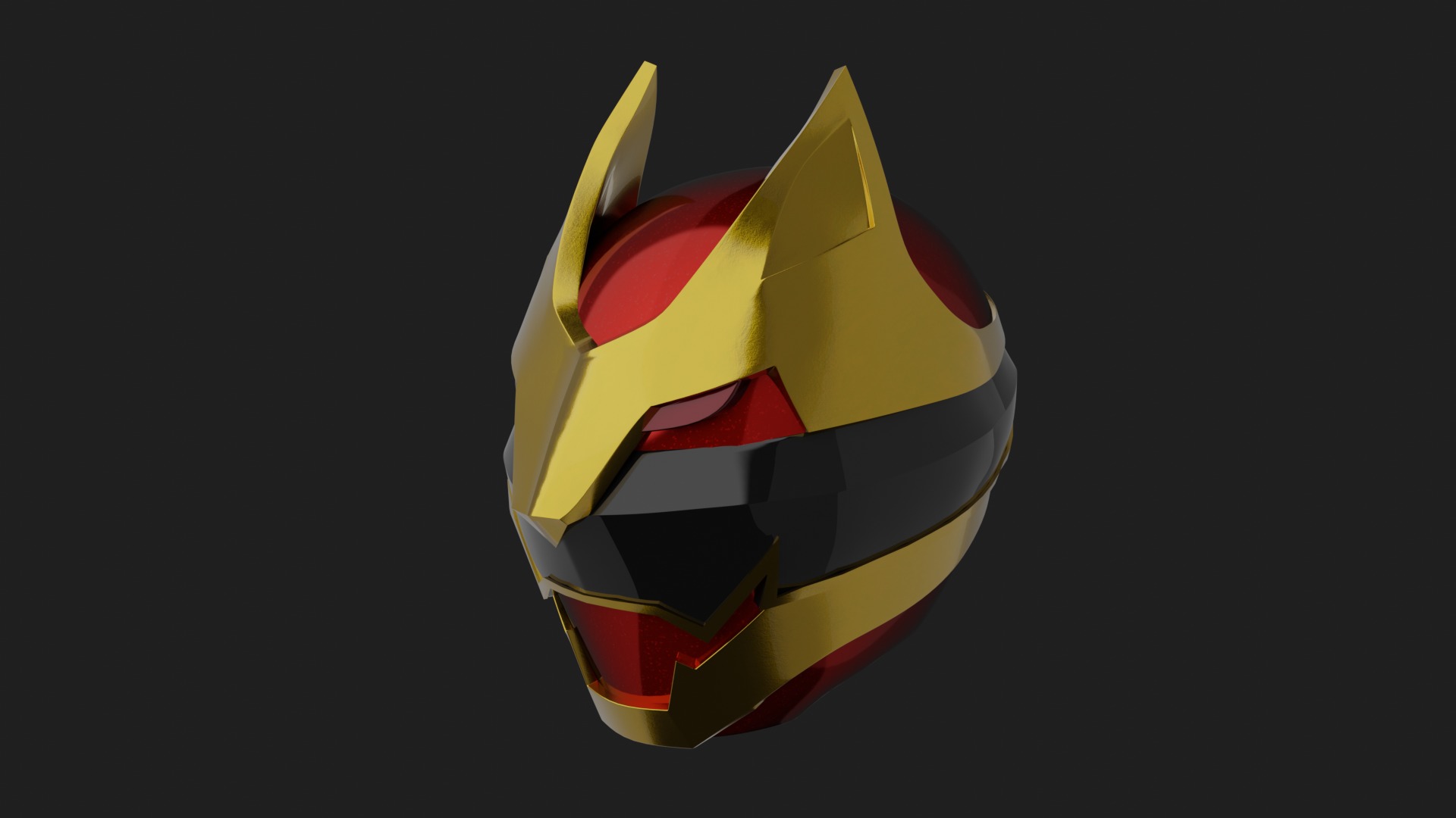 Gozyu Wolf Helmet V2 - Gozyuger 3D model_1