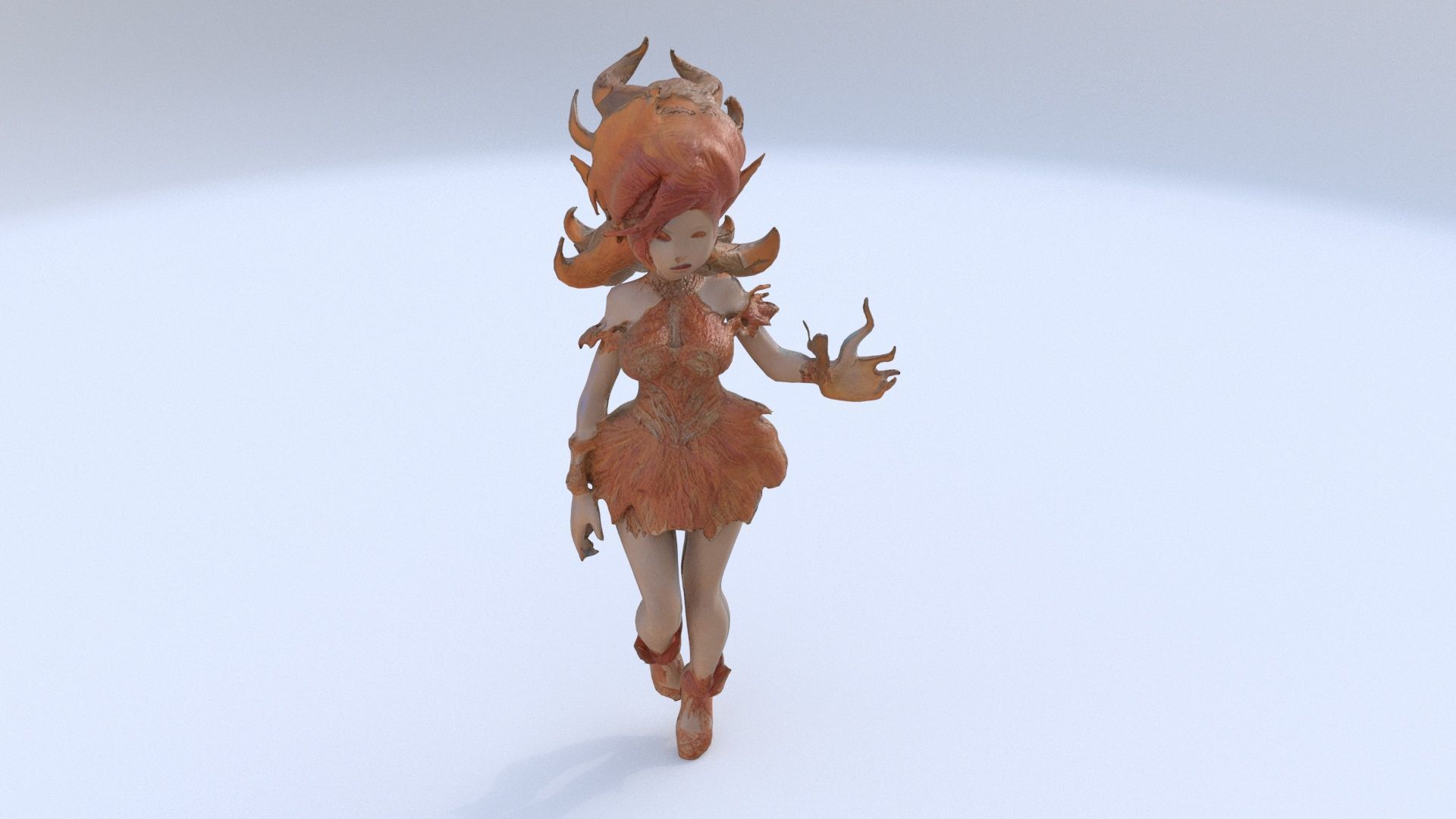 Fiery Phoenix 3D model_1
