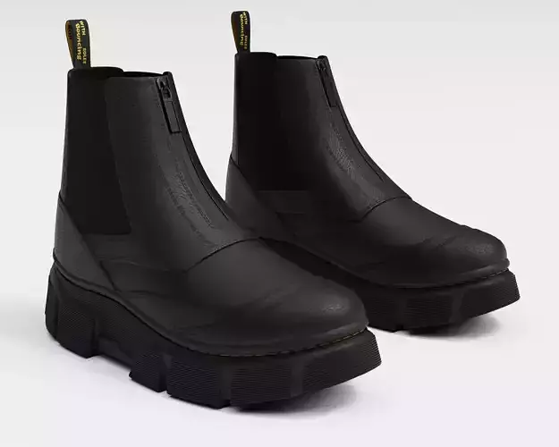 3D model Dr Martens Dmxl 2976 Zip Chelsea Leather Boots VR