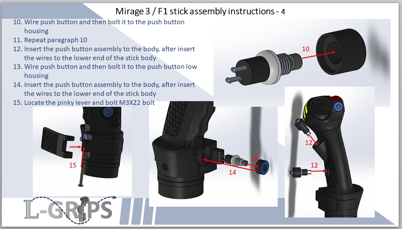 Mirage 3 or F1 stick for PC simulation or memorabilia  3D print model_15