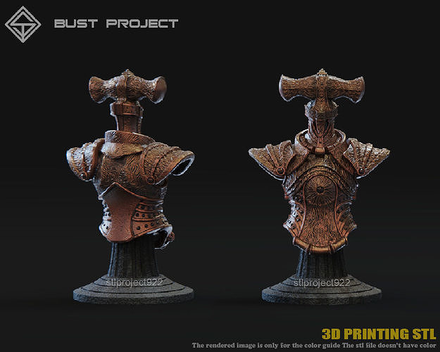 Devonia Crucible Knight Bust 3D print model