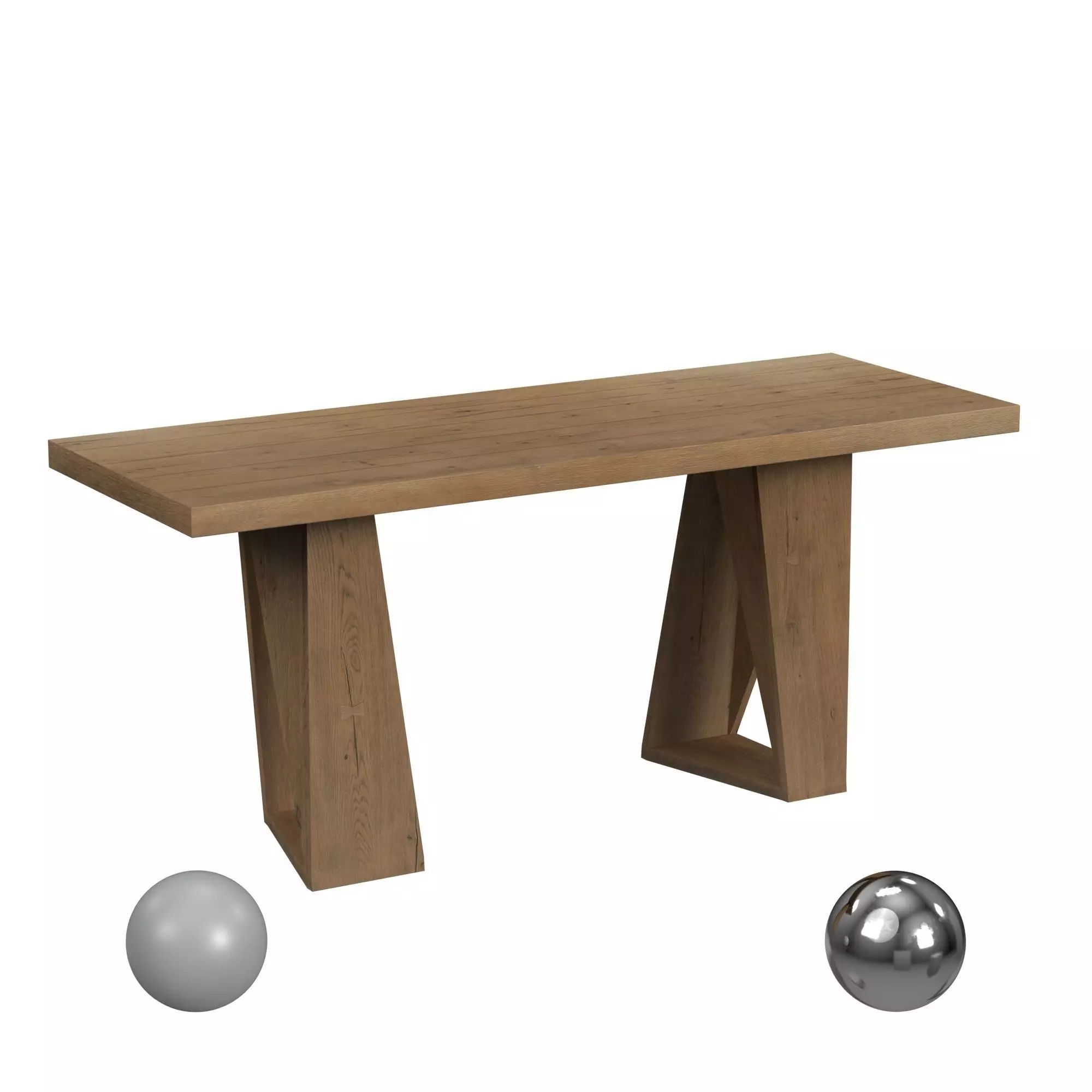 Arleth Gathering Table Natural Oak 3D model_0