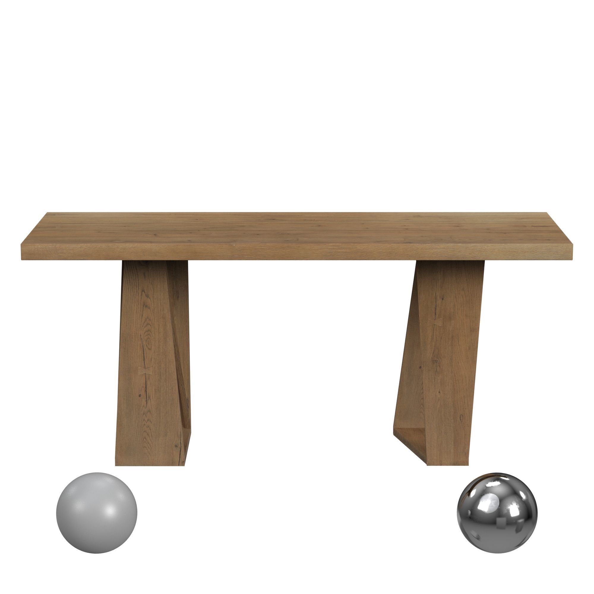Arleth Gathering Table Natural Oak 3D model_1