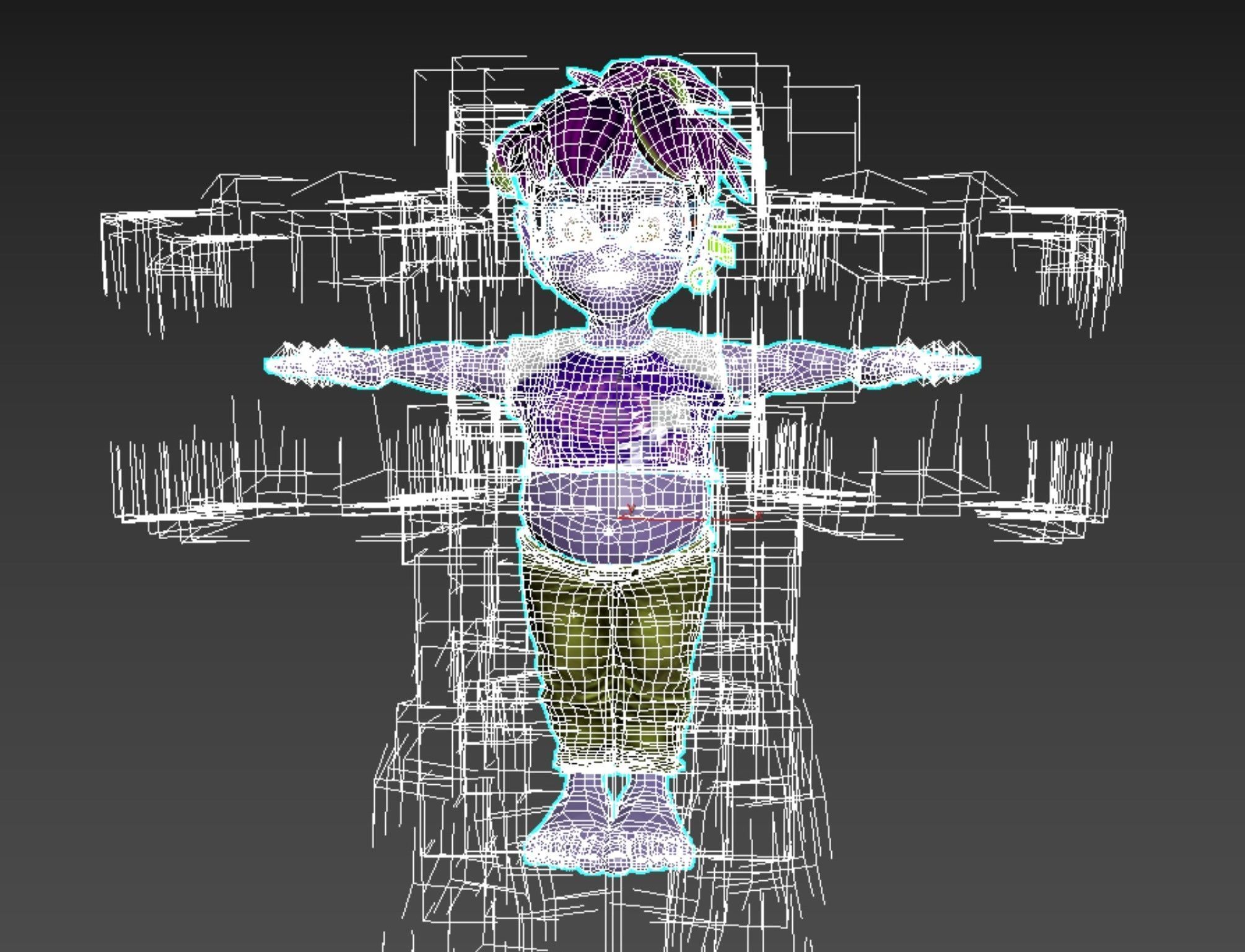 Cartoon Boy Character - Stylized Style Alien Cyberpunk Fantasy 3D model_5