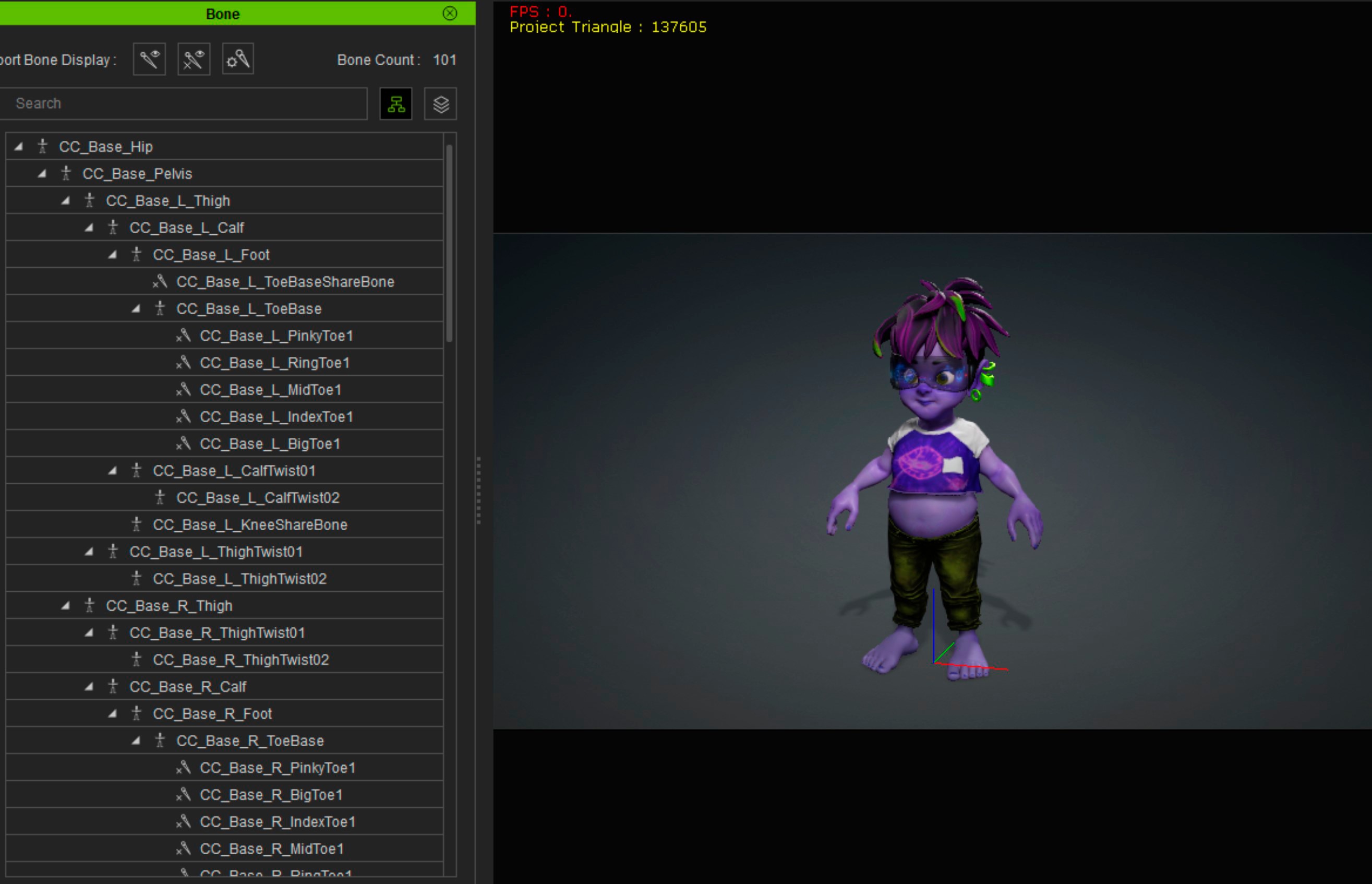 Cartoon Boy Character - Stylized Style Alien Cyberpunk Fantasy 3D model_6