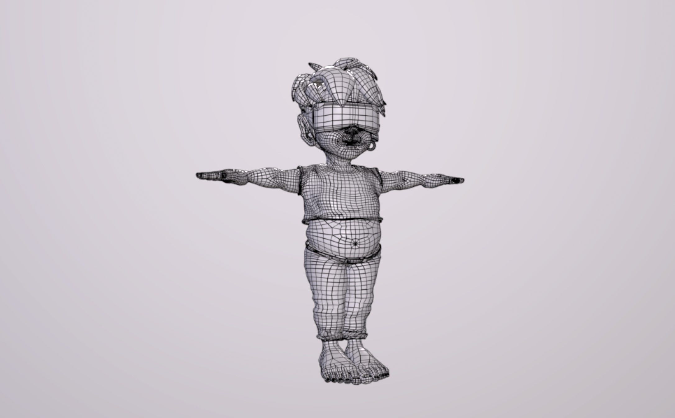 Cartoon Boy Character - Stylized Style Alien Cyberpunk Fantasy 3D model_4