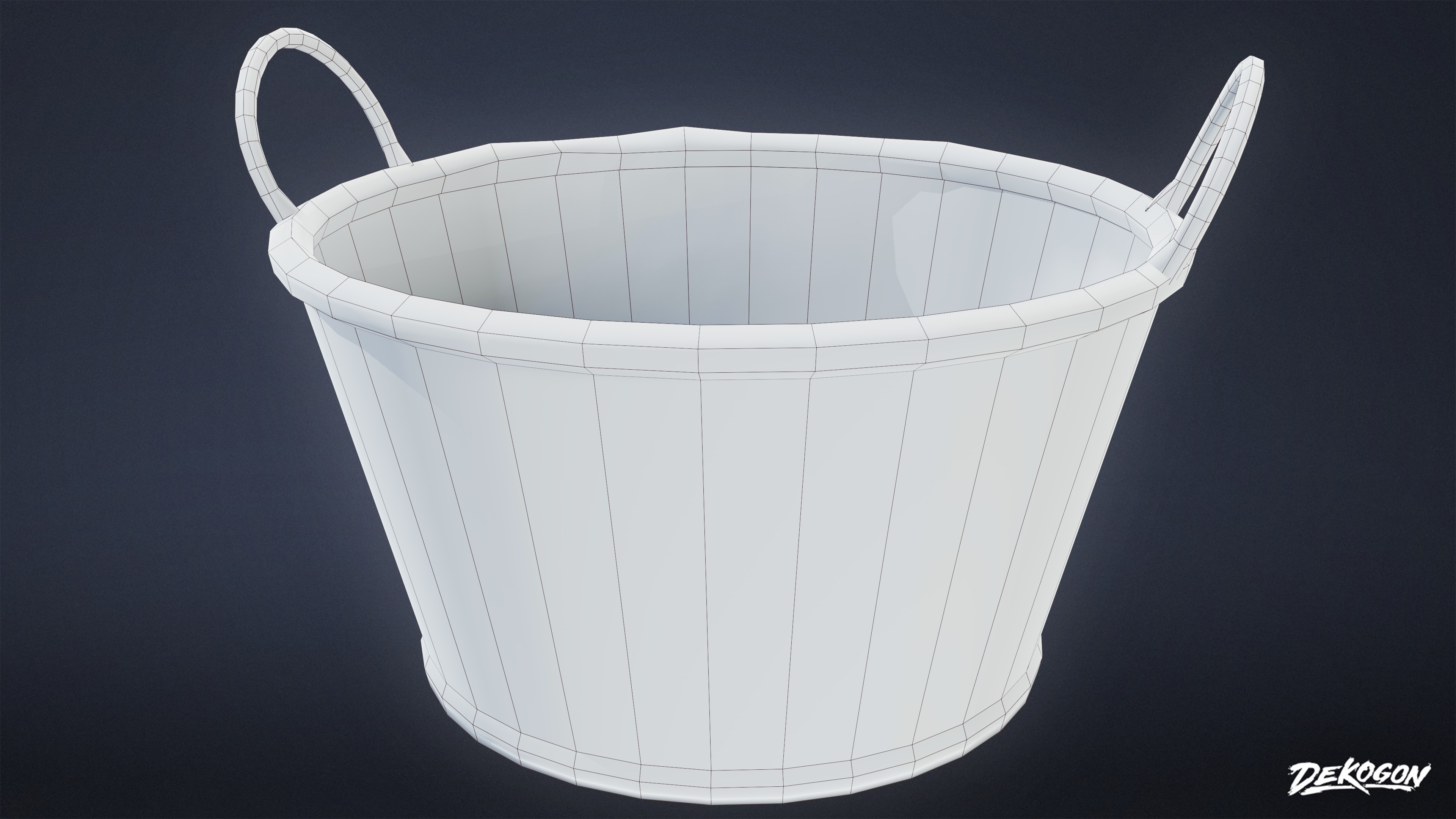 LAUNDROMAT - Laundry Basket 01 - LOW POLY AND NANITE Low-poly 3D model_6