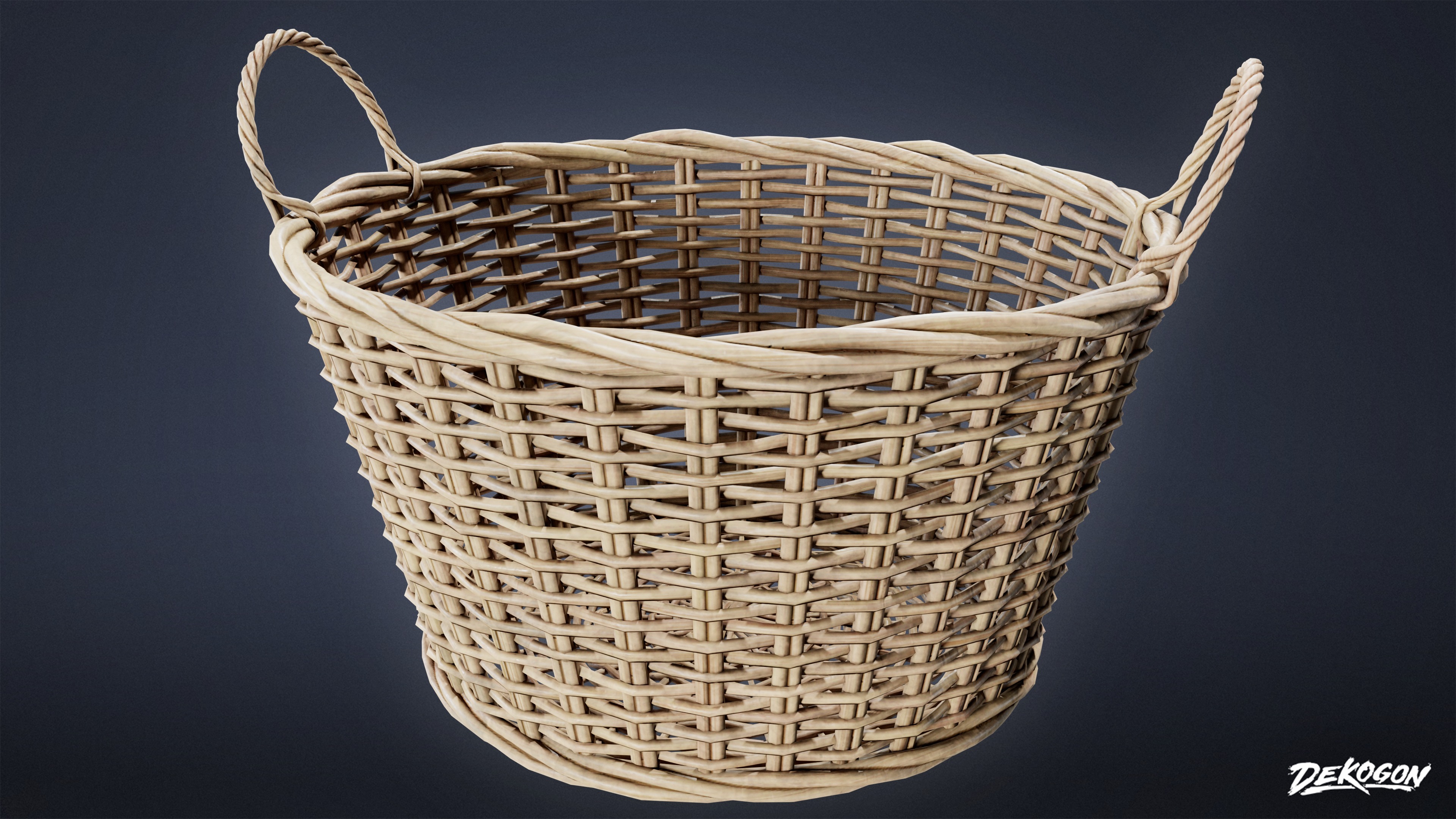 LAUNDROMAT - Laundry Basket 01 - LOW POLY AND NANITE Low-poly 3D model_5