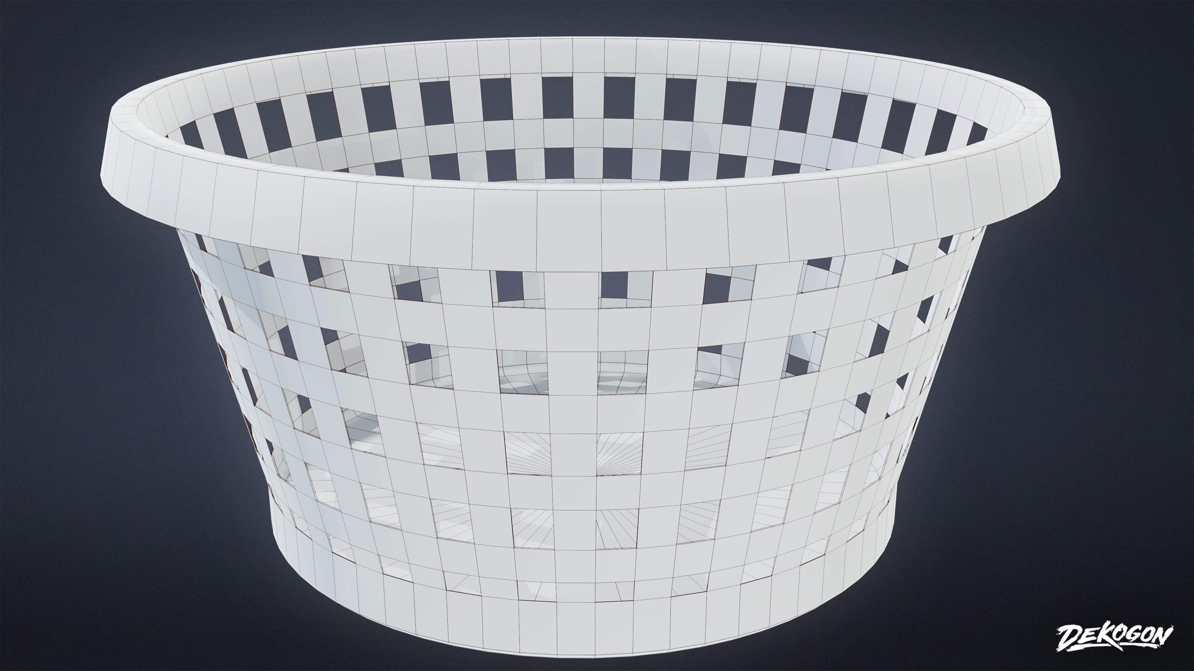 LAUNDROMAT - Laundry Basket 01 - LOW POLY AND NANITE Low-poly 3D model_7