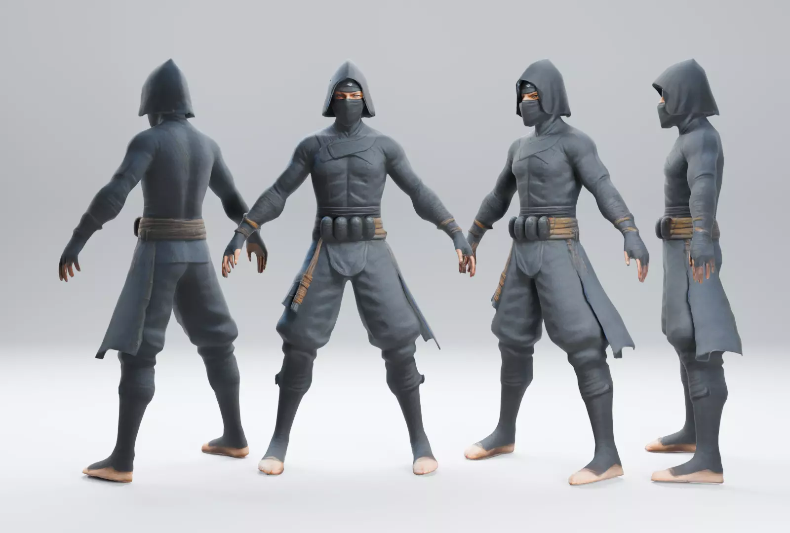 Ninja Character Low-poly 3D model