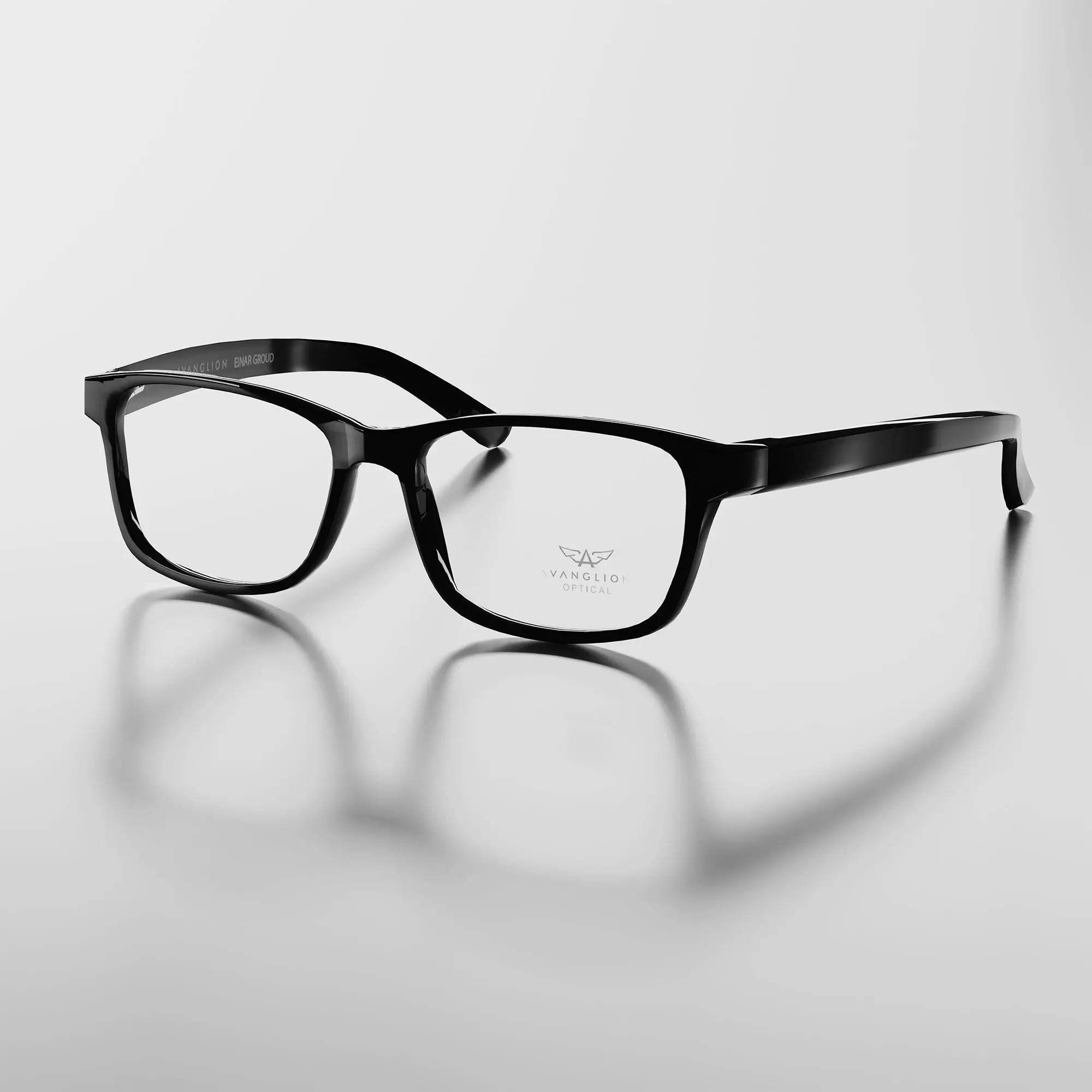 Glasses Low-poly 3D model_0
