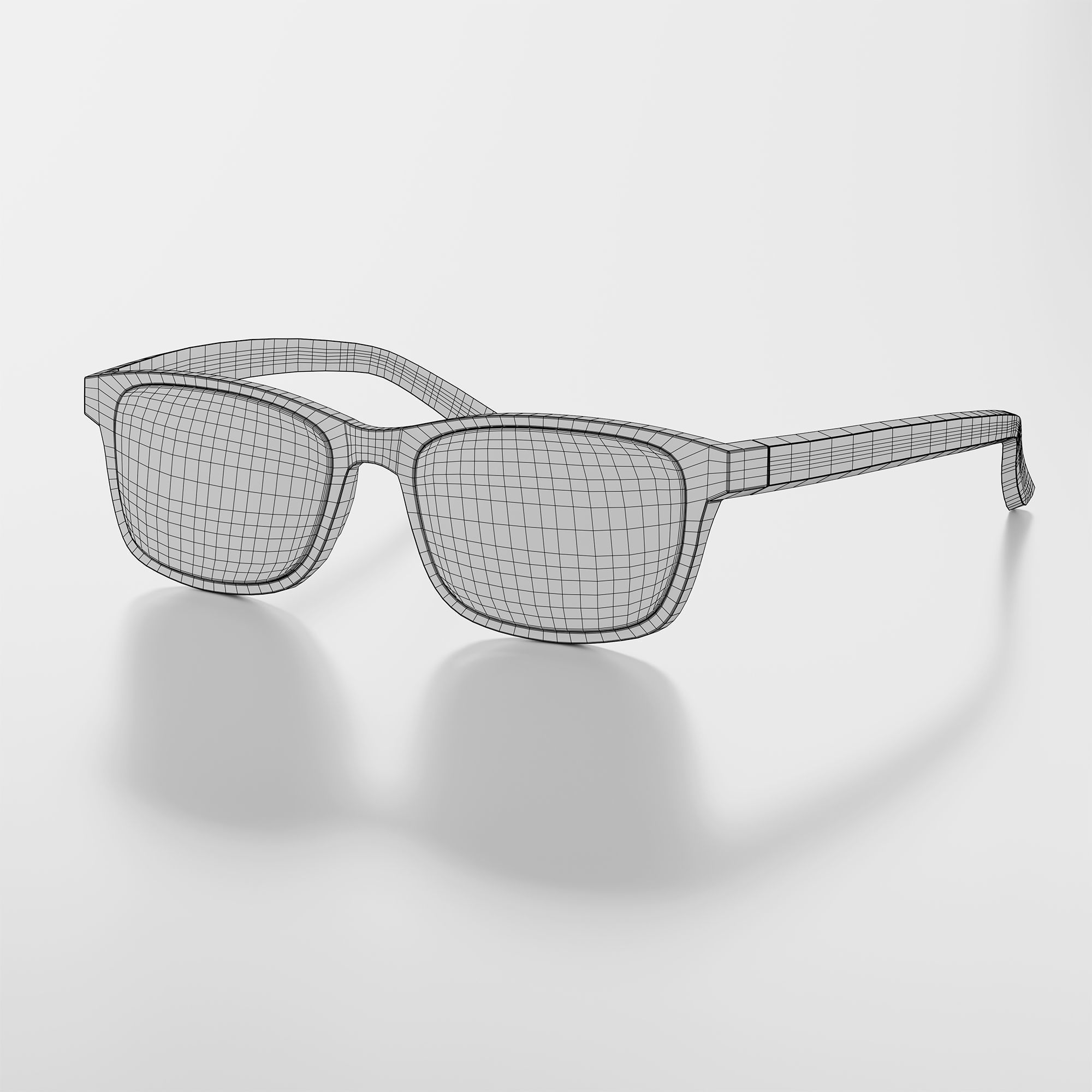 Glasses Low-poly 3D model_2