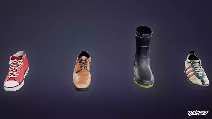 LAUNDROMAT - Shoe Set 01 - LOW POLY AND NANITE