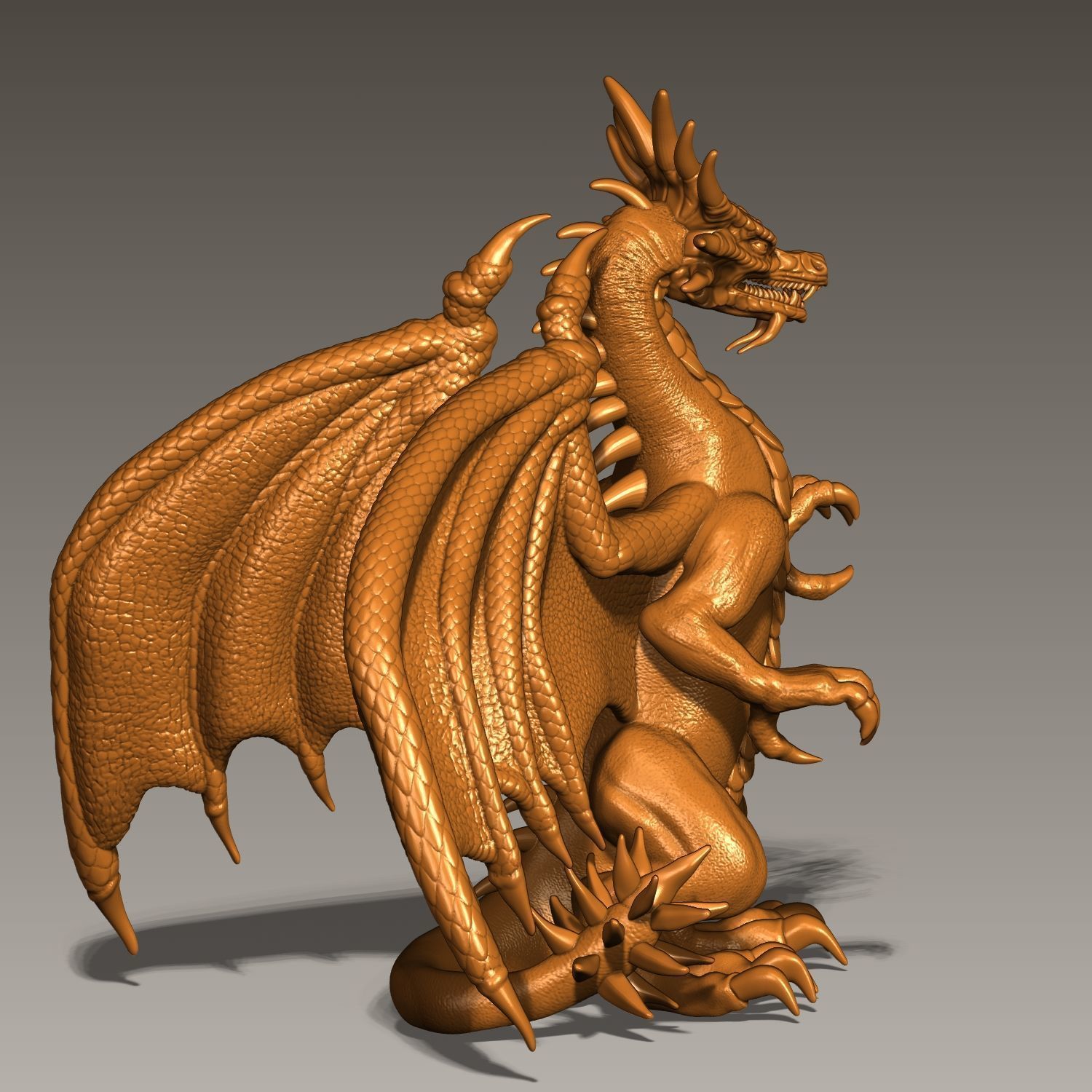 Heroes 3 Rust Dragon miniature 3D print model_1