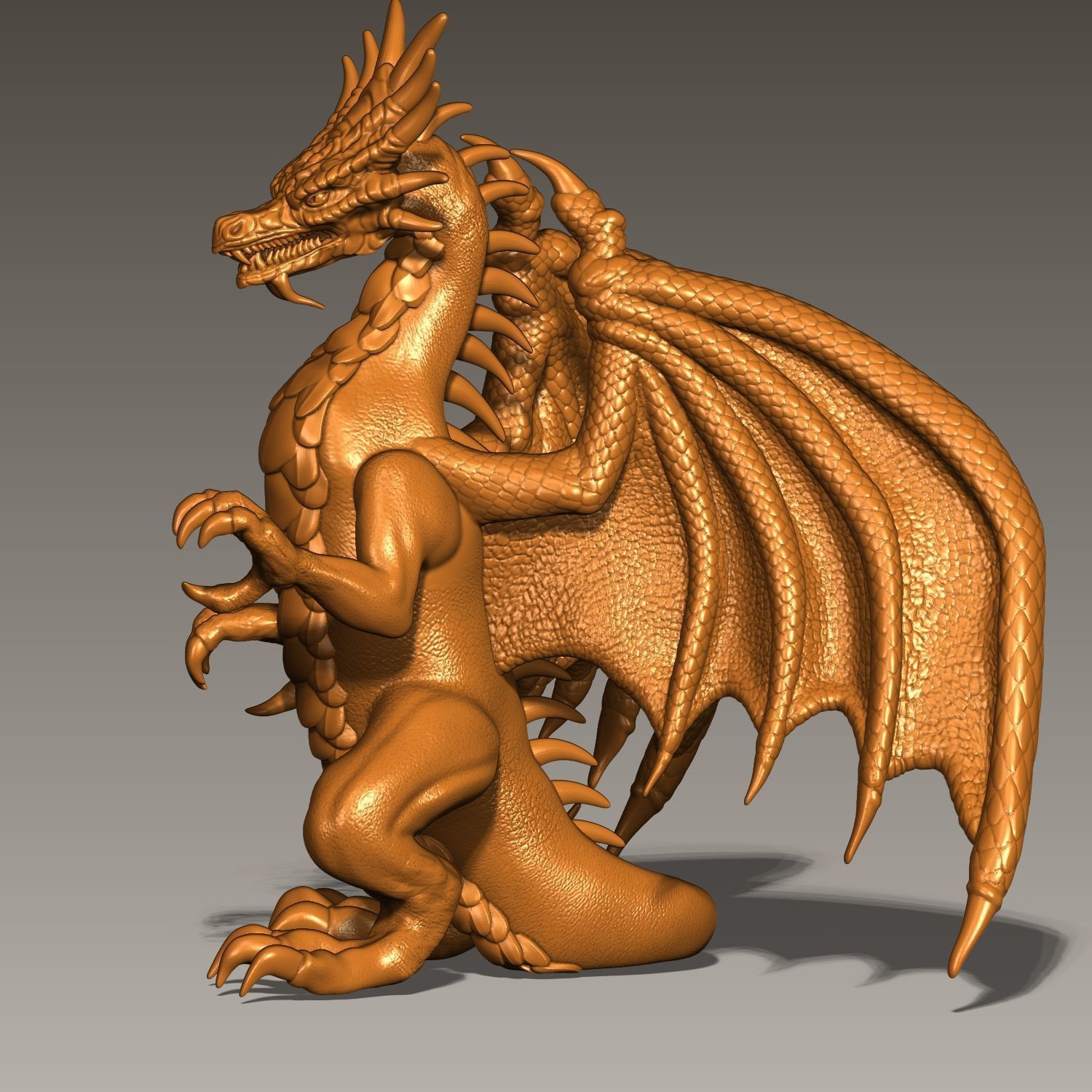 Heroes 3 Rust Dragon miniature 3D print model_2