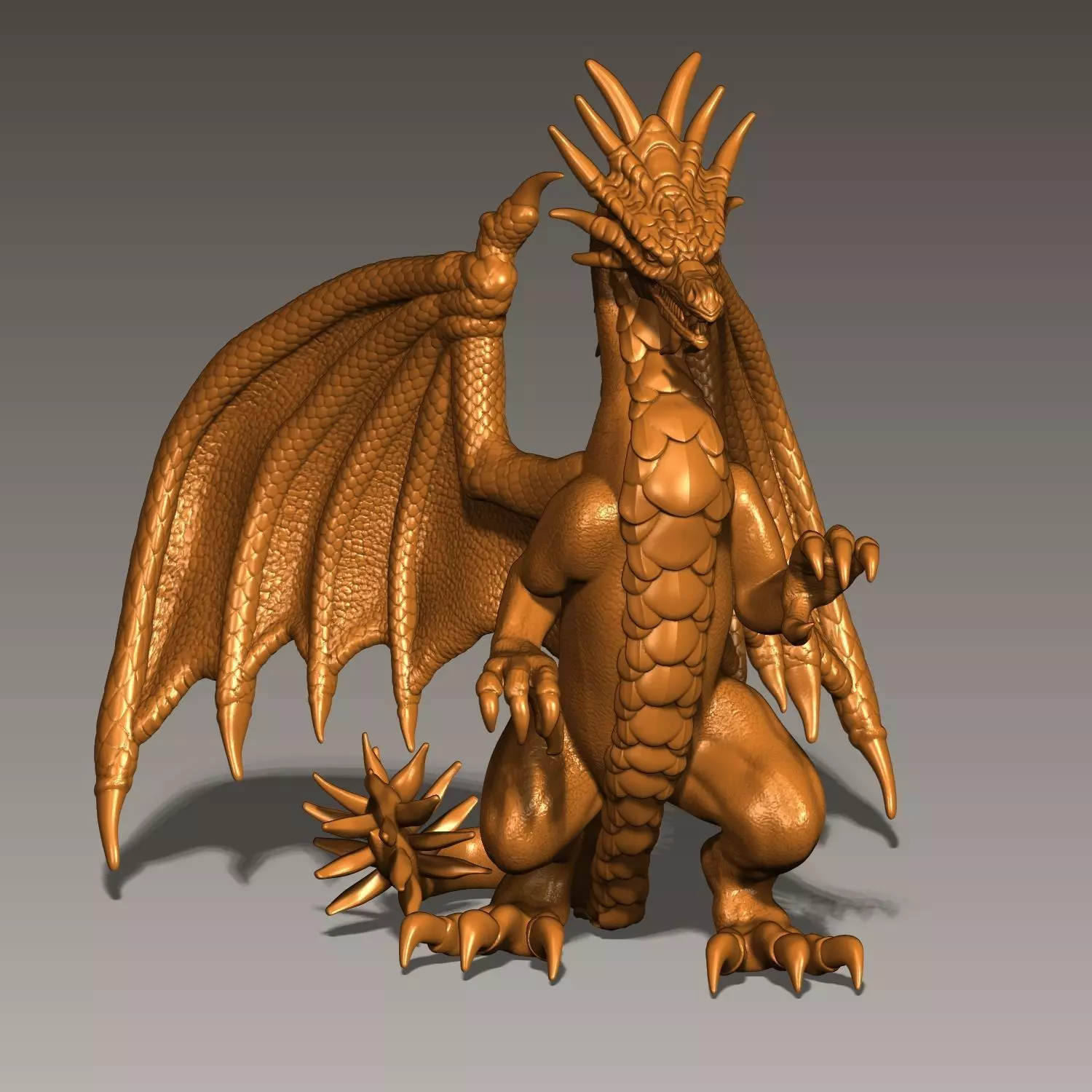 Heroes 3 Rust Dragon miniature 3D print model_0