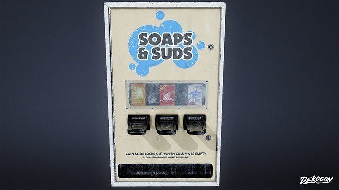 LAUNDROMAT - Soap Dispenser 01 - LOW POLY AND NANITE Low-poly 3D model