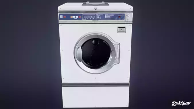 LAUNDROMAT - Washer Front Load 01 - LOW POLY AND NANITE Low-poly 3D model