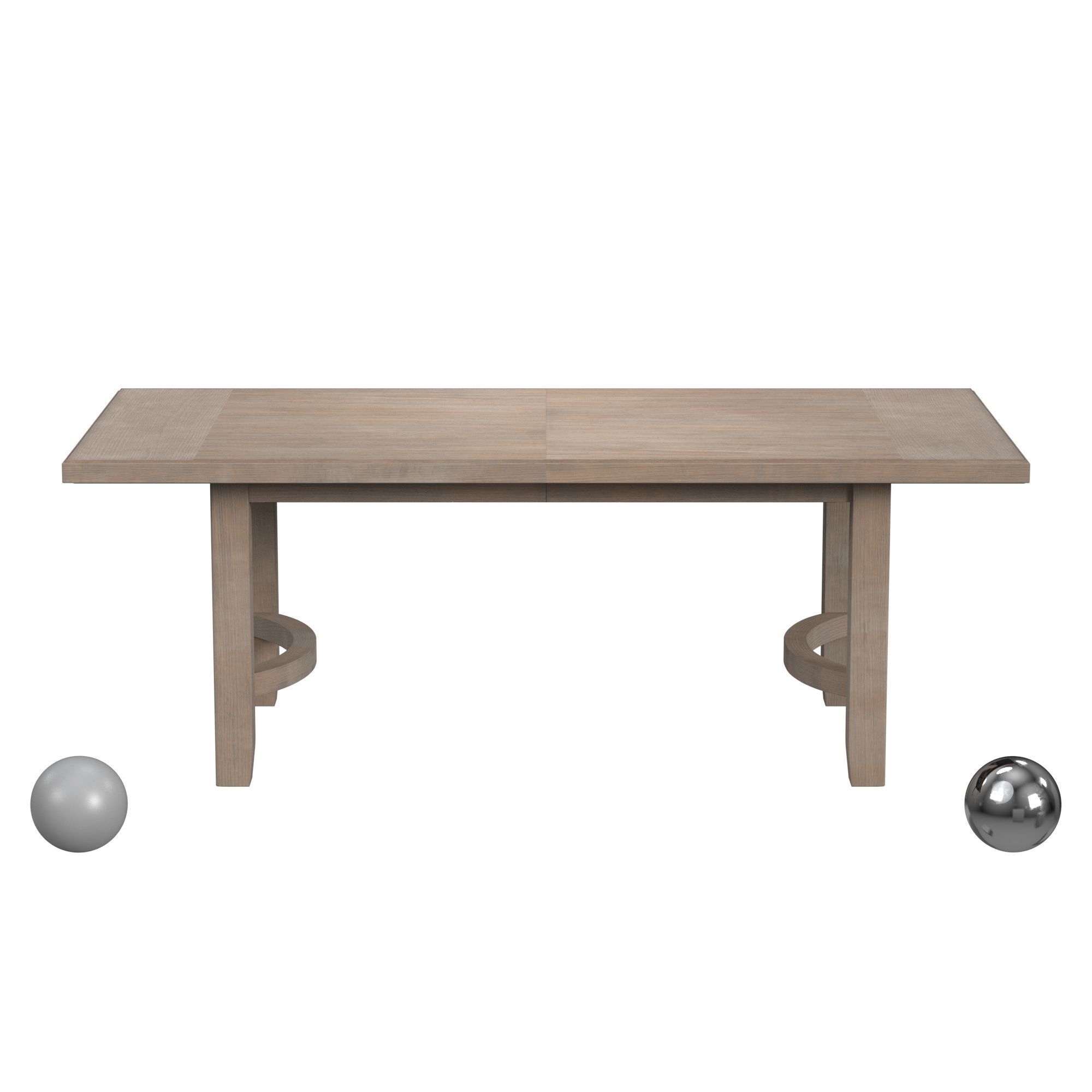 Flexsteel Normandy Natural Rectangular Dining Table 3D model_1
