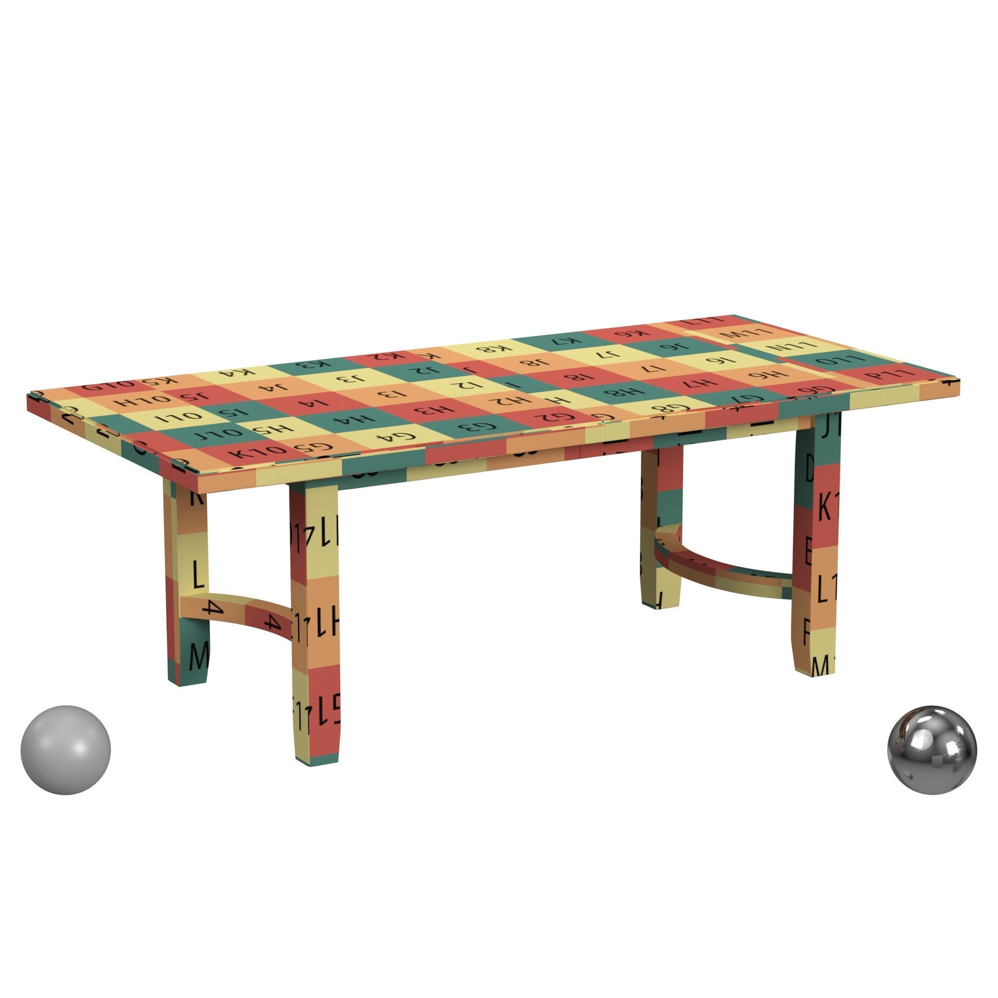 Flexsteel Normandy Natural Rectangular Dining Table 3D model_2