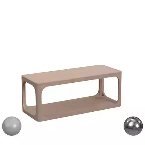 Archie Coffee Table  Taupe Finish 3D model