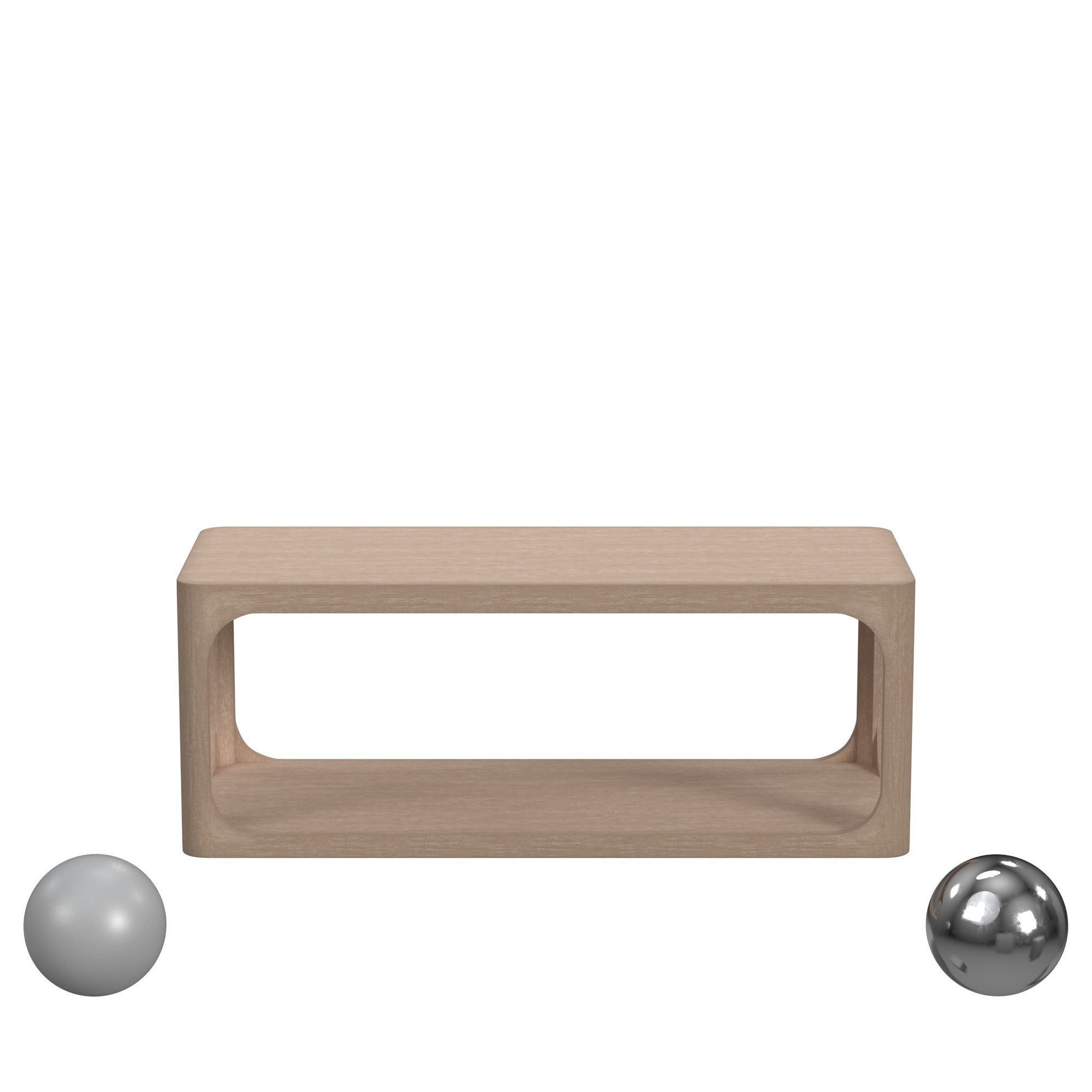 Archie Coffee Table Taupe Finish 3D model_1