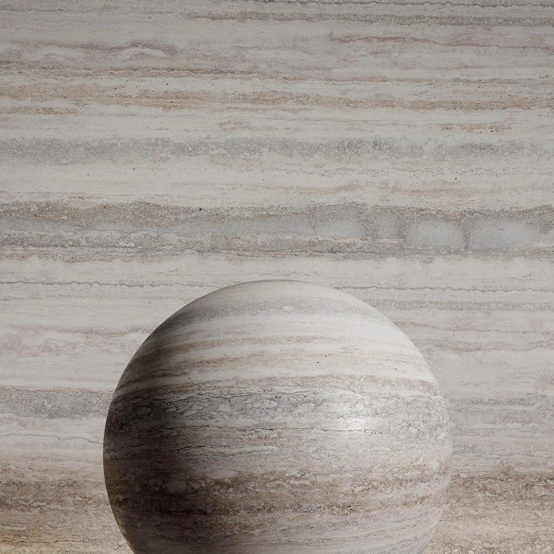 Stone Material Travertine 6 Pbr Seamless 3D model_1