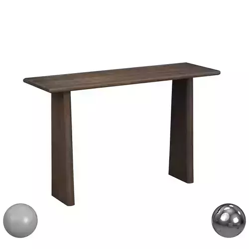 Trapezium Console Table Brown