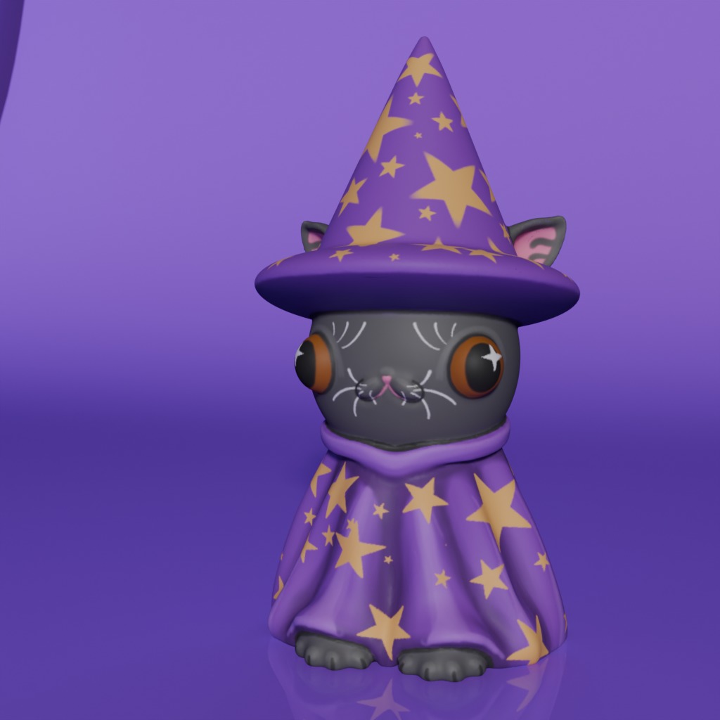 Cat Wizard 3D print model 3D print model_3