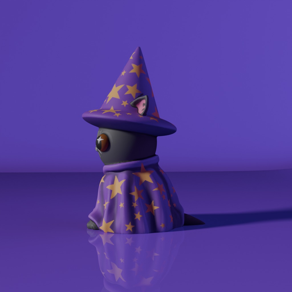 Cat Wizard 3D print model 3D print model_4
