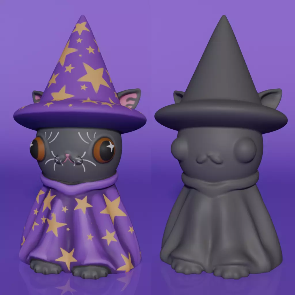 Cat Wizard 3D print model 3D print model_0