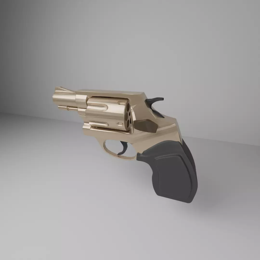 Free Mini Revolver Free low-poly 3D model