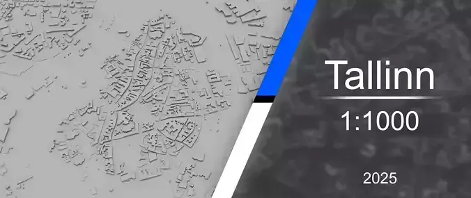 Tallinn City - lowpoly 3d model