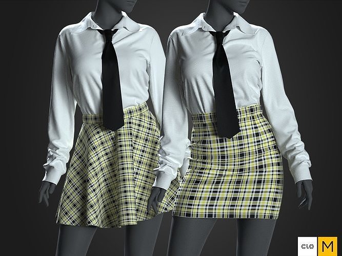 Womens - School Look 3D model