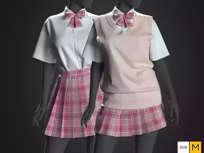 Womens - School Look 2  3D model