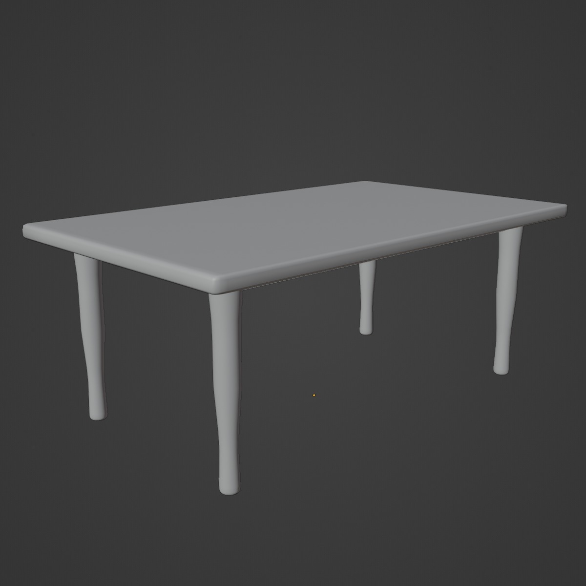 Plastic Table 05 Low-poly 3D model_9