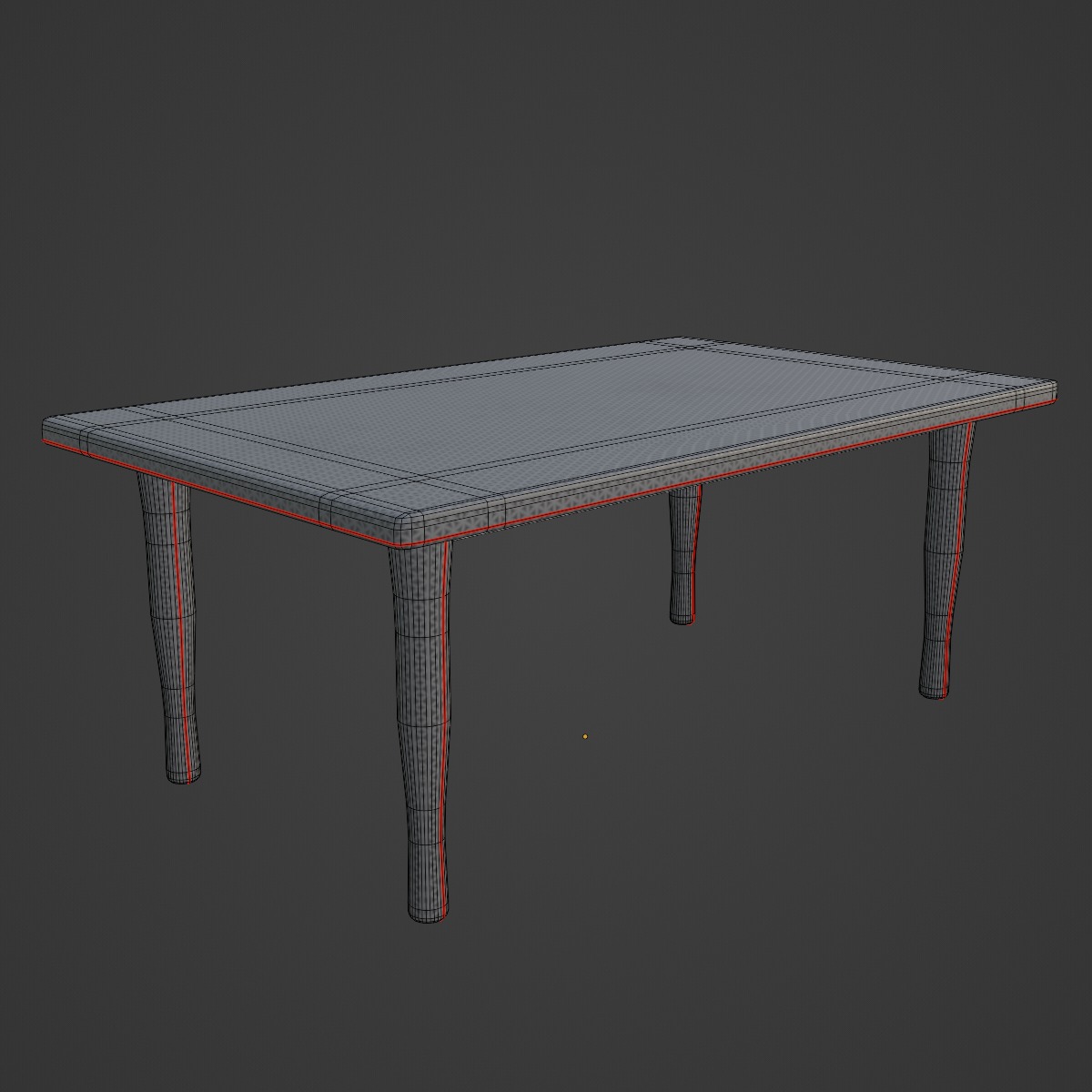 Plastic Table 05 Low-poly 3D model_7