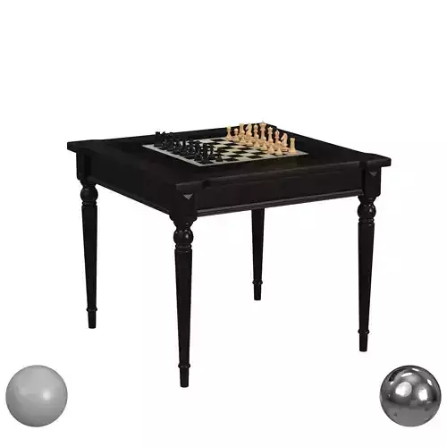 Butler Vincent Black Licorice Multi-Game Card Table 3D model