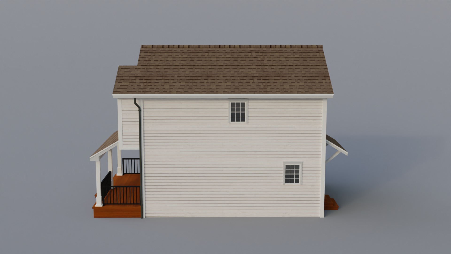 Low Poly house 11 Low-poly 3D model_4