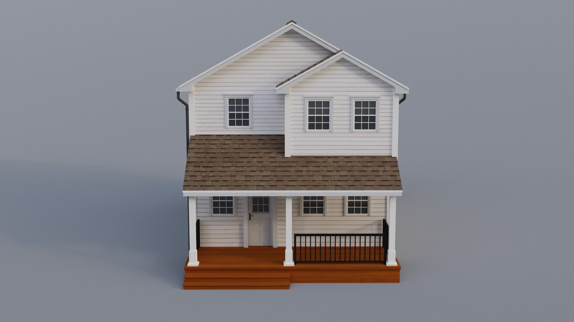 Low Poly house 11 Low-poly 3D model_2