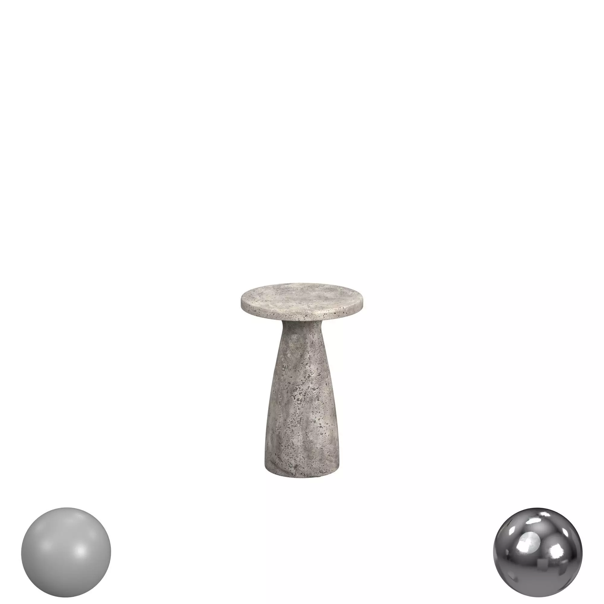 Collins 19 Outdoor Accent Table Light Gray 3D model_0