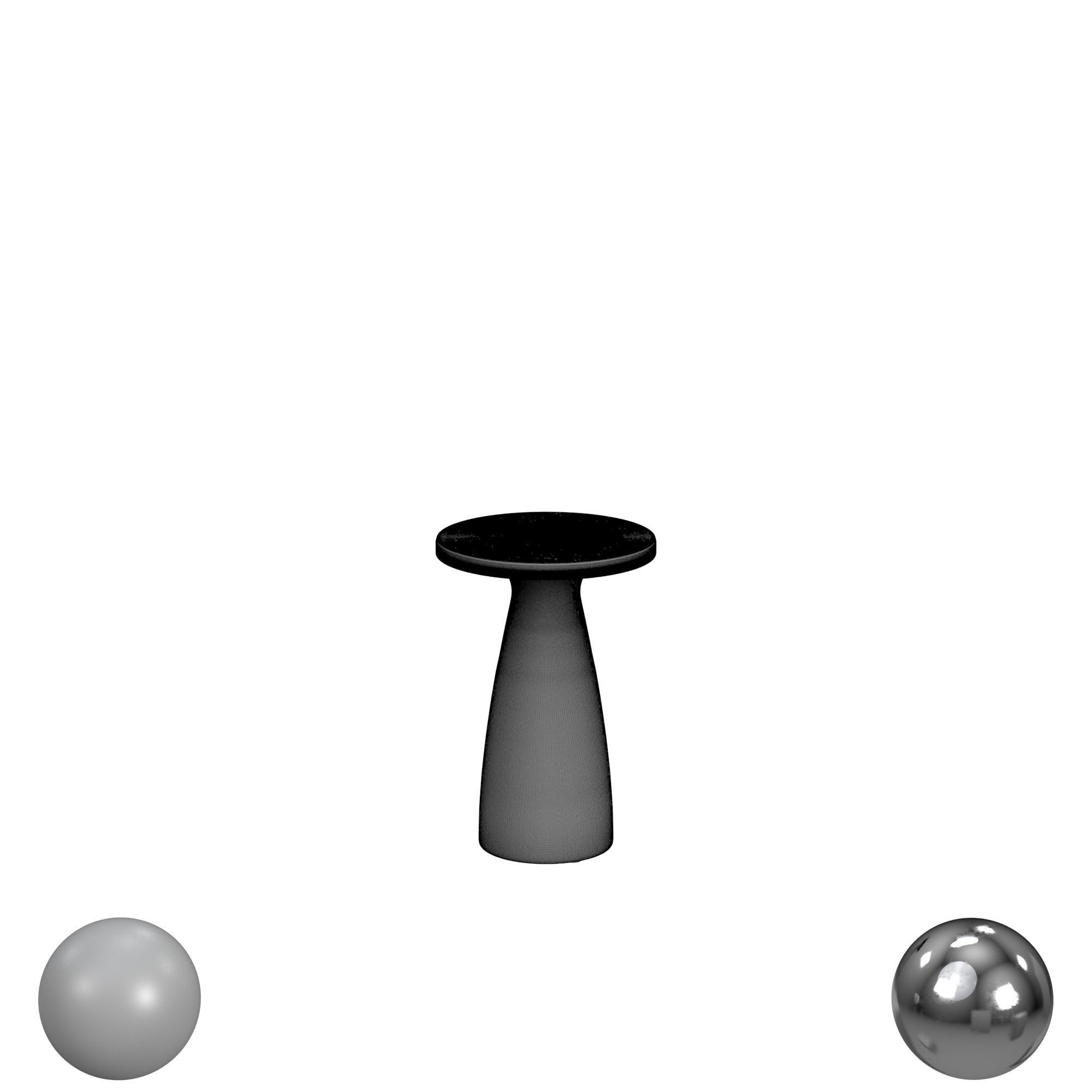 Collins 19 Outdoor Accent Table Light Gray 3D model_3