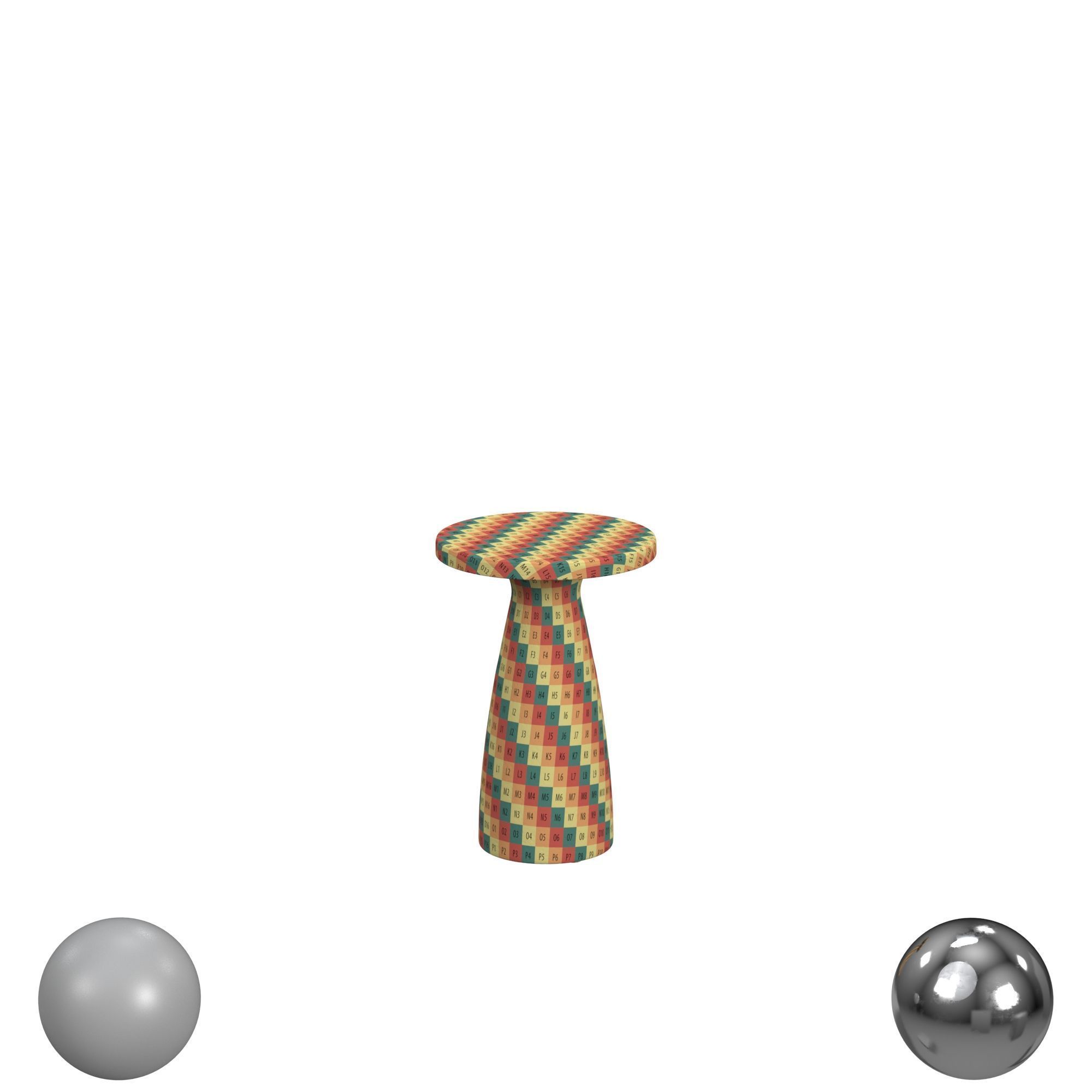 Collins 19 Outdoor Accent Table Light Gray 3D model_2